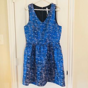 Kenzie Metallic Blue Dress